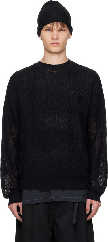 Pleteni pulover Ann Demeulemeester Ann Demeulemeester Kamillo Oversize Sweater Črna | B0013187-KN070-099, 0