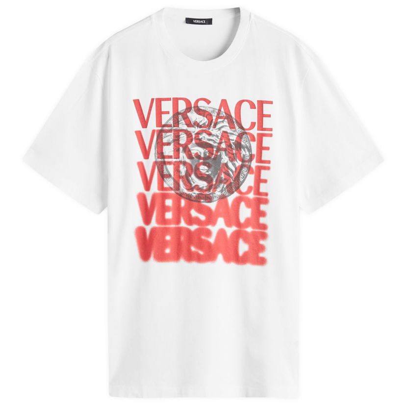 Majica Versace Medusa Medallion Print T-Shirt Bela | 1013302-1A12439-2W580