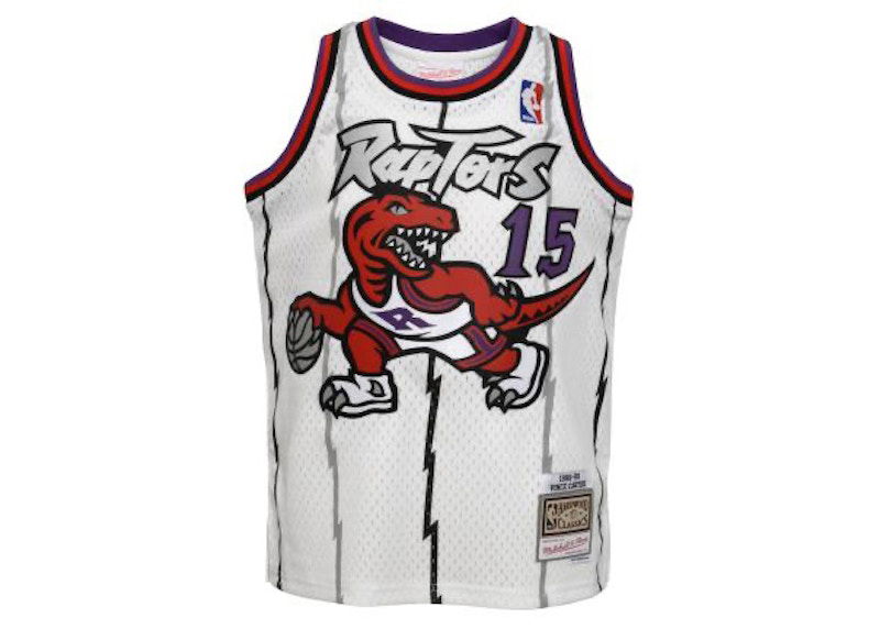 Dres Mitchell & Ness Toronto Raptors Vince Carter 1998-99 Swingman Jersey Bela | 9N2B7BHM0-RAPVC-Y98