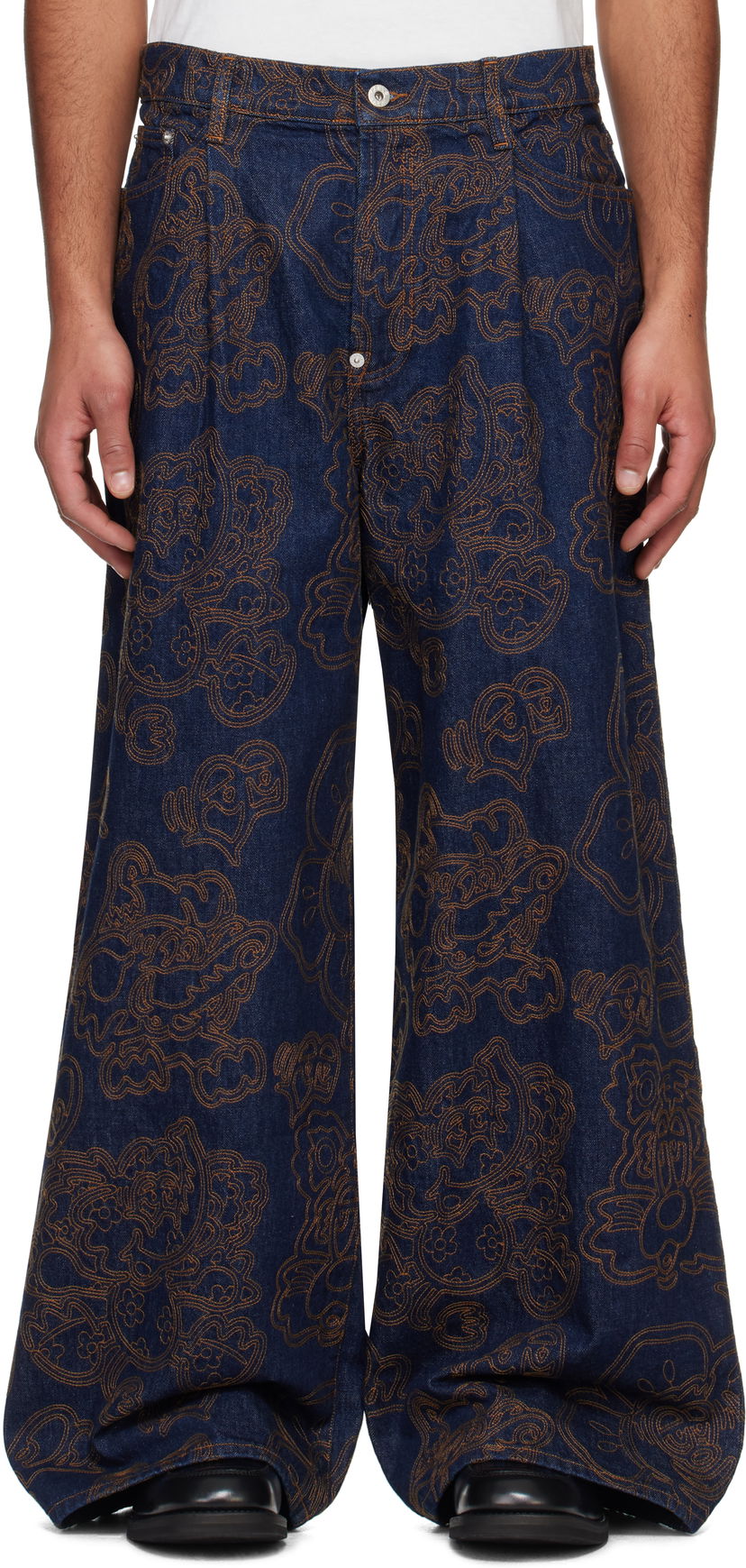 Kavbojke KENZO Kenzo Paris VERDY Edition Buggy Fit Jeans Modra | FF55DP4196V1