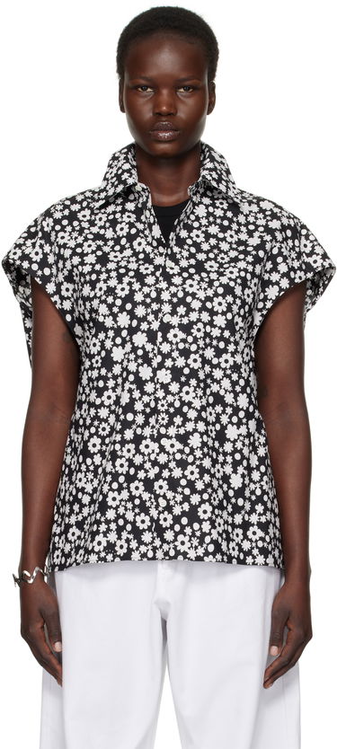 Srajce Marni Marni Pop Fields Sleeveless Cocoon Shirt Črna | CAMA0565S1 UTC463, 0