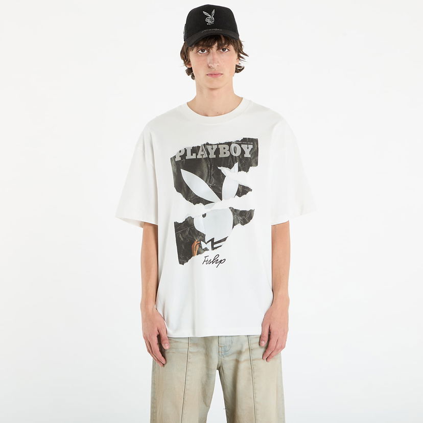 Majica Footshop Playboy x FTSHP Cover Tee 1974/1 UNISEX Off-White Bela | FTSHP_521