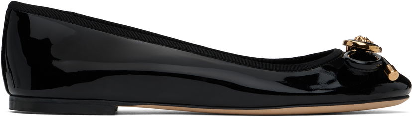 Nega čevljev Versace Versace Opera Bow Patent Ballerina Flats Črna | 1017834_1A11949_1B00V