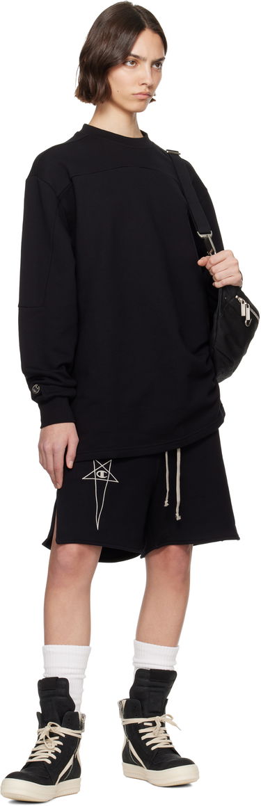 Pulover Rick Owens Rick Owens Champion Edition Girdered Sweatshirt Črna | CW01E1671 CHFE, 3