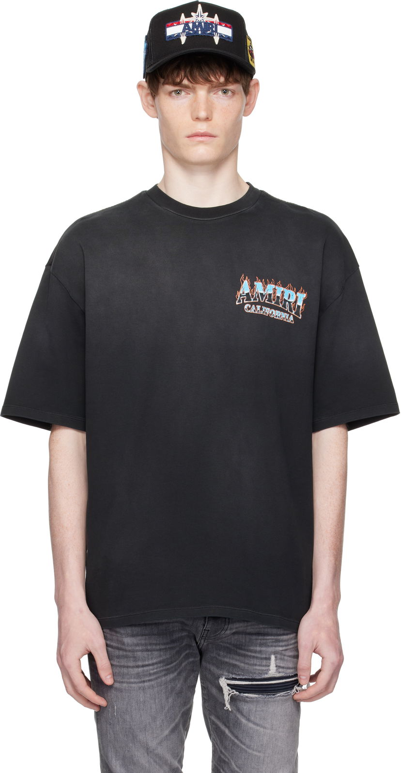 Majica AMIRI AMIRI Sunny Place Oversized T-Shirt Črna | AMJYTE1210