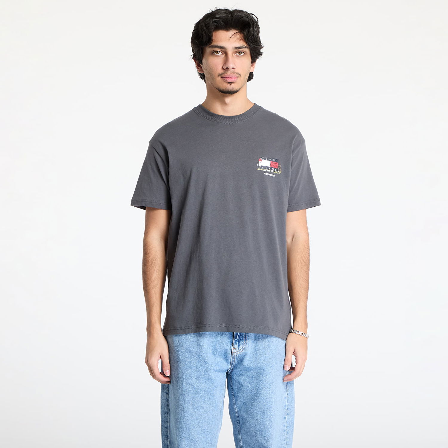 Majica Tommy Hilfiger Tommy Jeans Relaxed Novelty 1 Graphic Tee Siva | DM0DM20351 PT2, 0