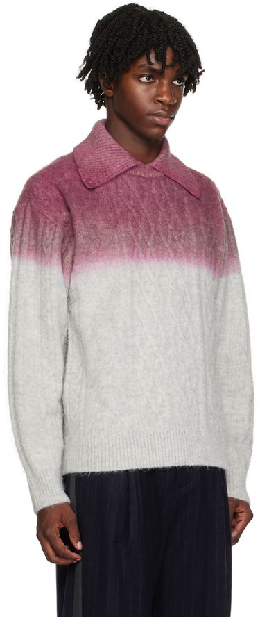 Pleteni pulover ADER ERROR Gradient Cable Knit Sweater Lila | BMADFWKT0101GR, 1