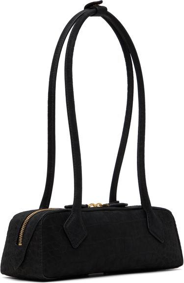 Torba za čez ramo Alaïa 'Le Teckel' Small Croc-Effect Leather Bag Črna | AA1S06029CA554, 2