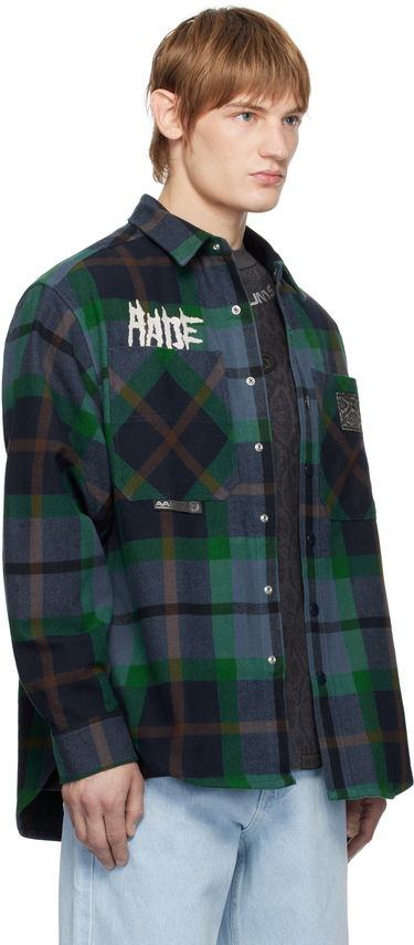 Srajce AAPE by A Bathing Ape AAPE by A Bathing Ape 'AAPE UNVS' Long Sleeve Check Shirt Modra | AAPSTM8504XXNNYM, 1