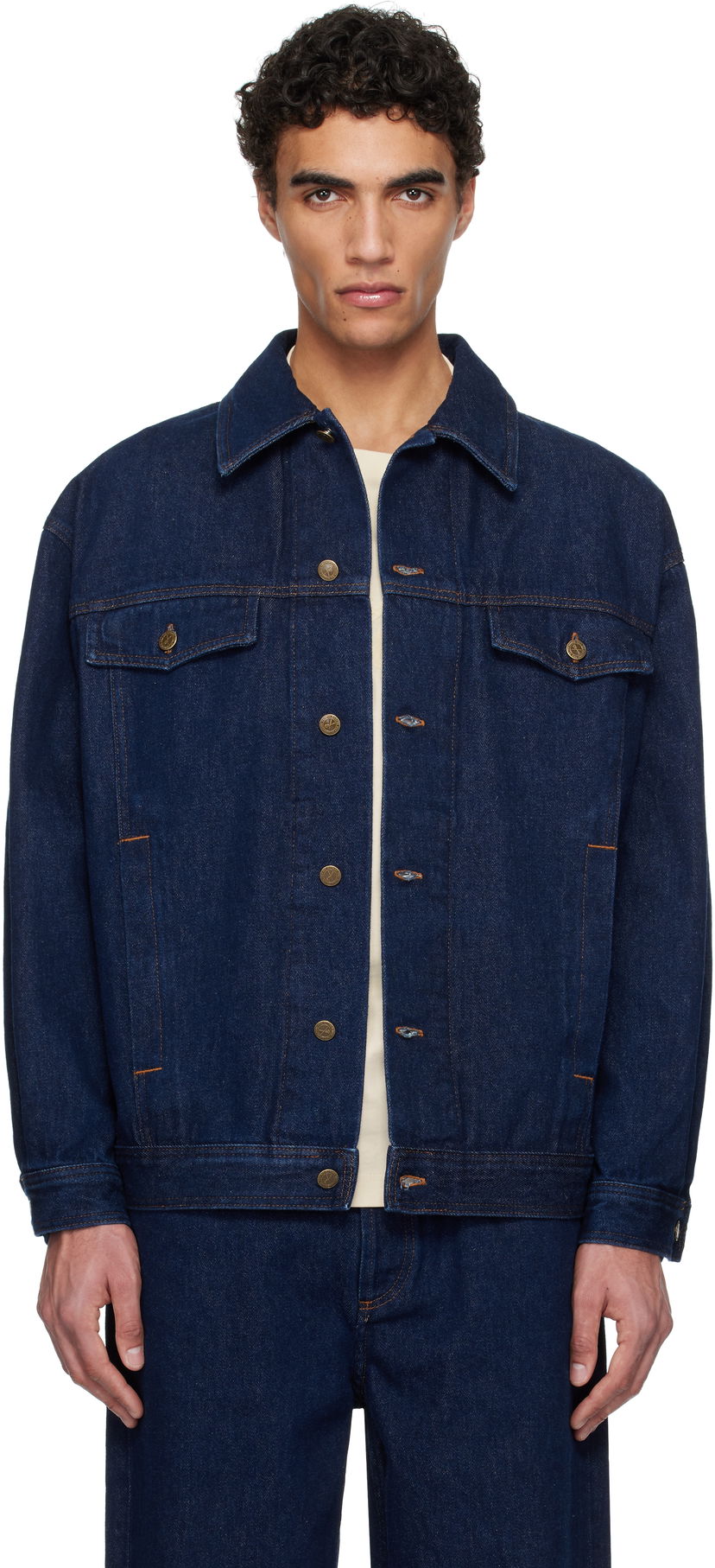 Jakna A.P.C. A.P.C. Elvis Denim Jacket Modra | COHJI-H02913