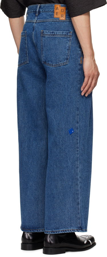 Kavbojke ADER ERROR ADER error Sig; TRS Tag 02 Pleated Wide-Leg Jeans Modra | BO42FYJE0102BL, 2