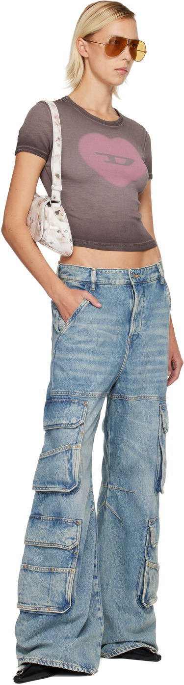 Cargo hlače Diesel Relaxed 1996 D-Sire Denim Cargo Pants Modra | A13316 0DBCX, 3