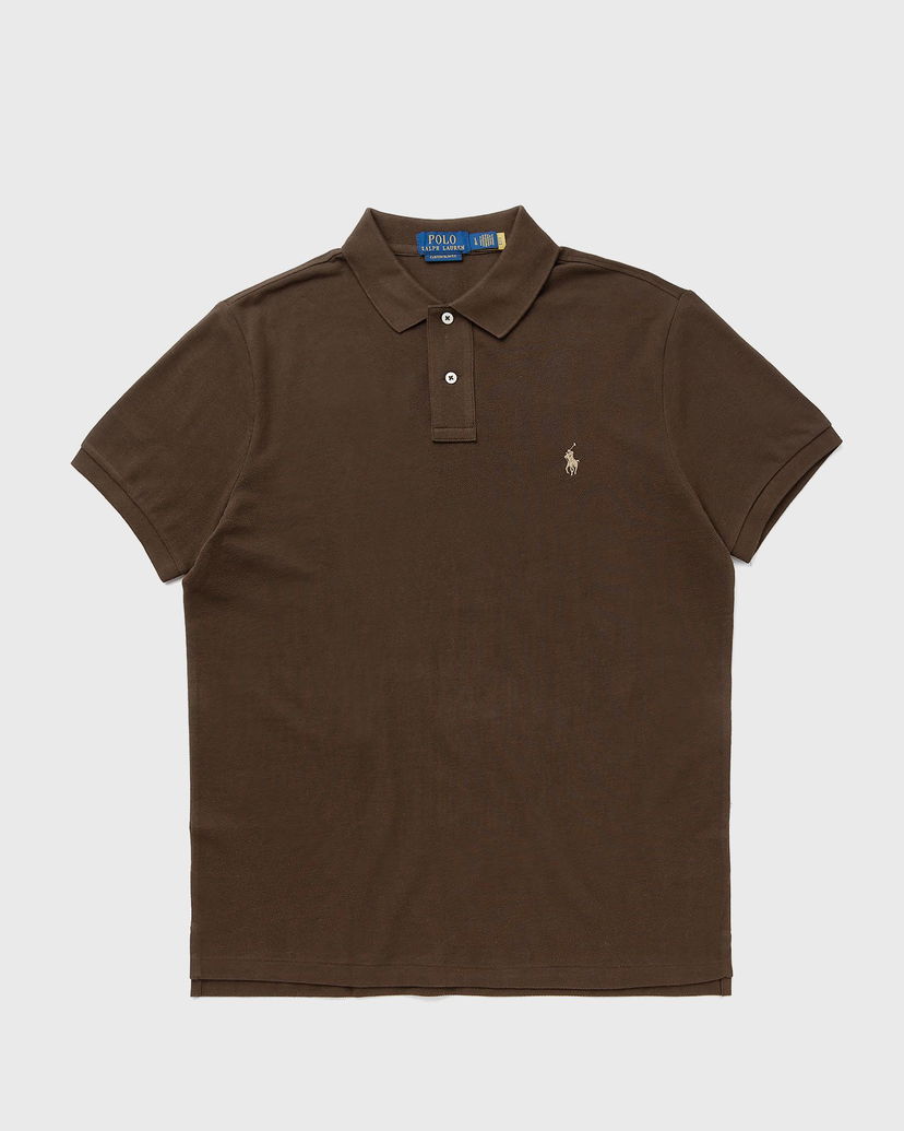 Polo majica Polo by Ralph Lauren Polo Ralph Lauren Custom Slim Fit Polo Shirt Rjava | 710680784449