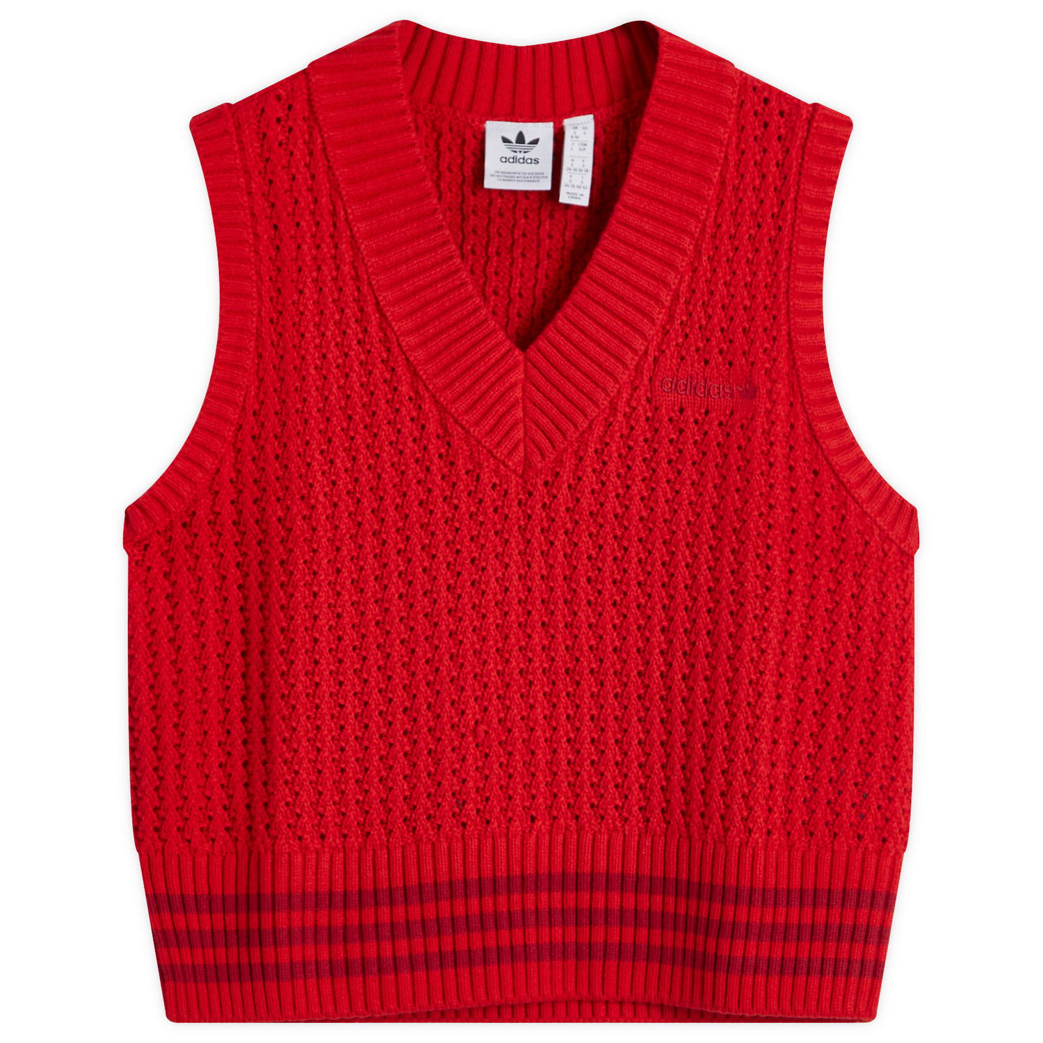 Pleteni pulover adidas Originals Knit Vest Rdeča | IX1053, 0