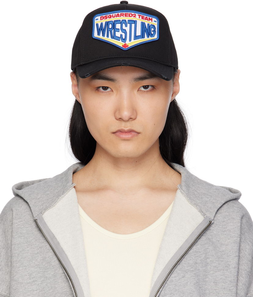 Kapa DSQUARED2 Dsquared2 Boxeur Wrestling Baseball Cap Črna | BCM0902-05C00001-2124
