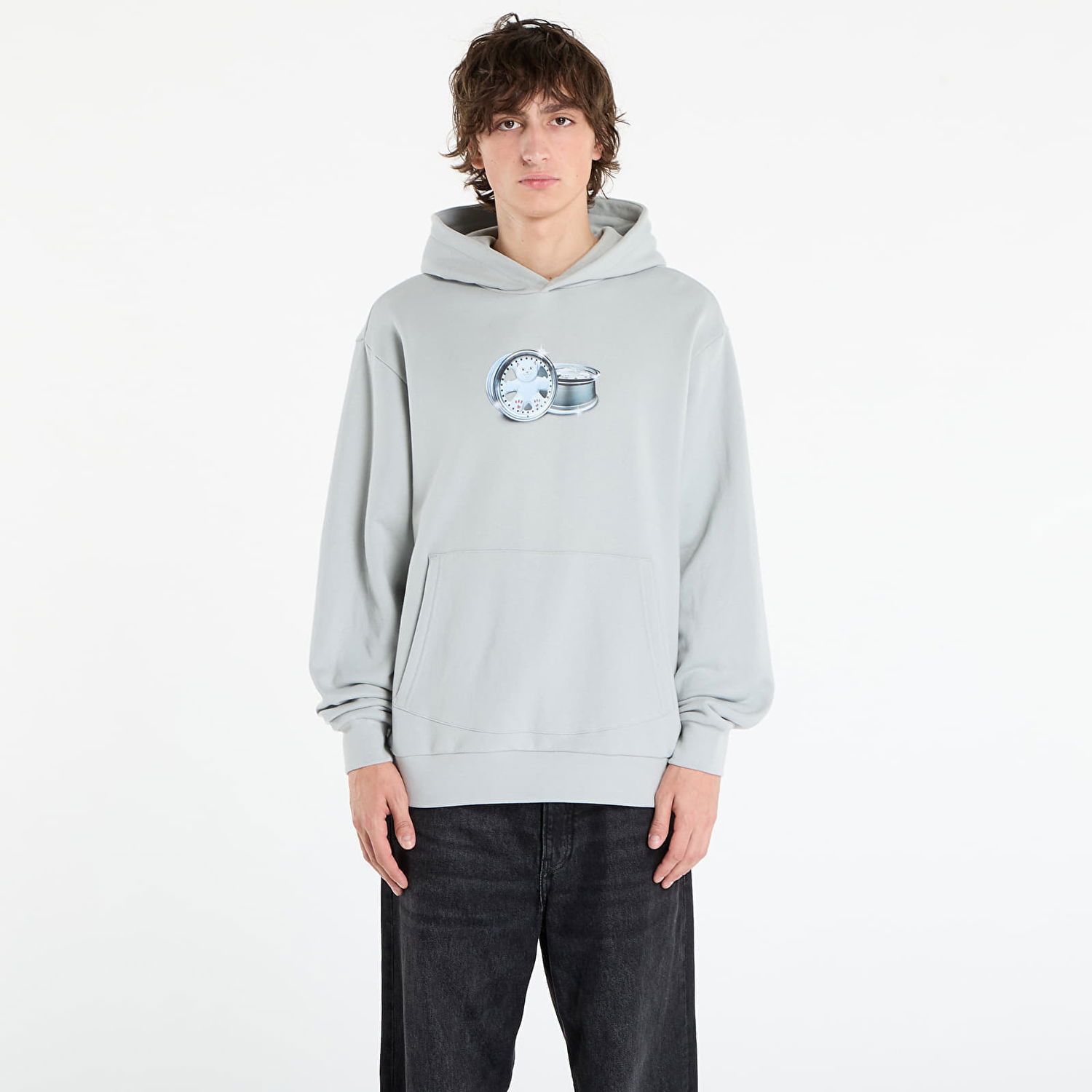 Pulover RIPNDIP RIPNDIP Nerm On Wheels Hoodie Siva | RNDFALL25112, 0