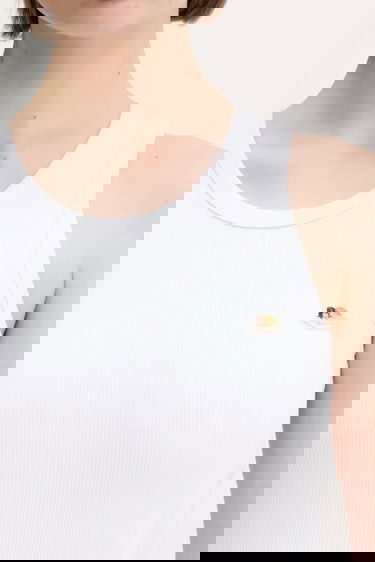 Majica brez rokavov Fiorucci Fiorucci Angel Patch Ribbed Tank Top Bela | W02SPTTA324CJ01WH01, 3