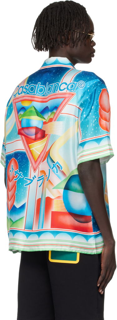 Srajce Casablanca Casablanca Galaxy Court Silk Shirt Večbarvna | MPF25-SH-003-01, 2