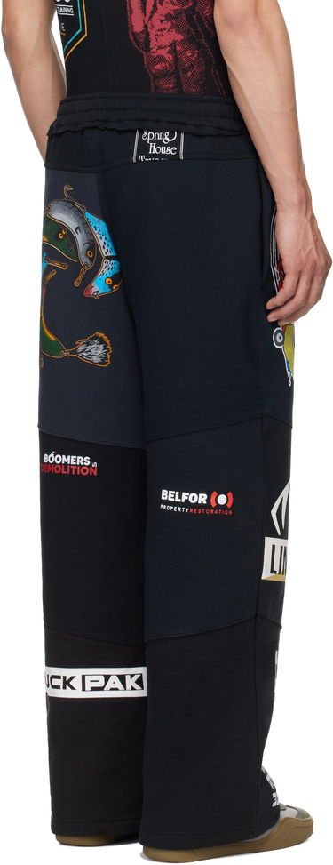 Trenirka Marine Serre Marine Serre Regenerated Graphic Patchwork Sweatpants Črna | UPA051B UJER0007, 2