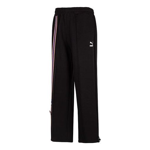 Trenirka Puma Team Badge Straight-Leg Pants Črna | 677376-01