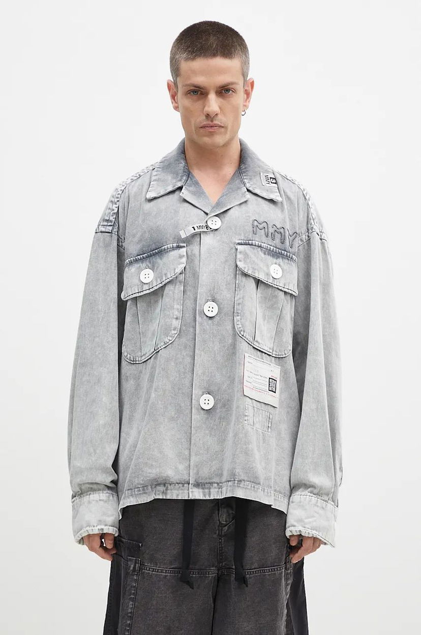 Srajce Maison MIHARA YASUHIRO Relaxed Denim Shirt Siva | A13SH082