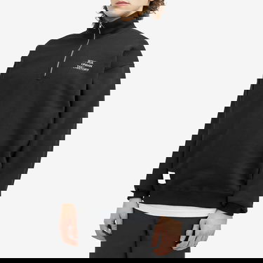 Pulover WTAPS Embroidered Half Zip Sweatshirt Črna | 242ATDT-CSM20-BLK, 2