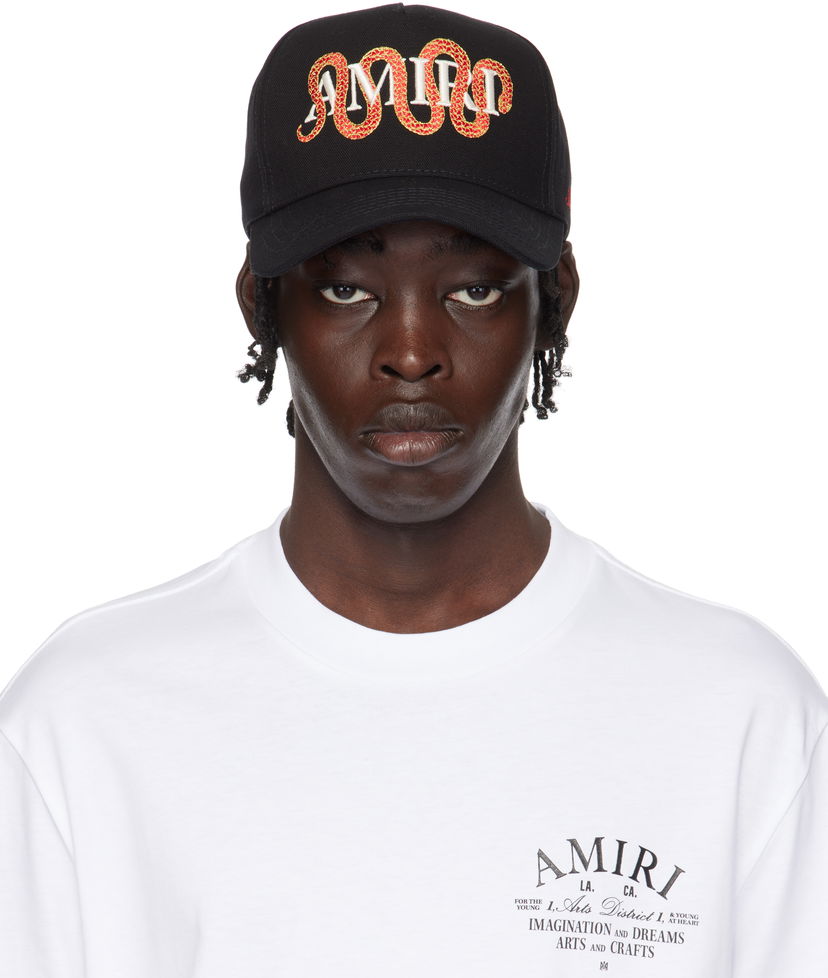 Kapa AMIRI Snake Black Cap Črna | AMHACP1040