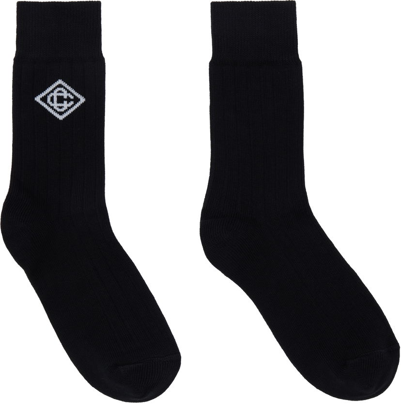 Nogavice Casablanca Dress Socks Črna | APS25-ACC-086-03