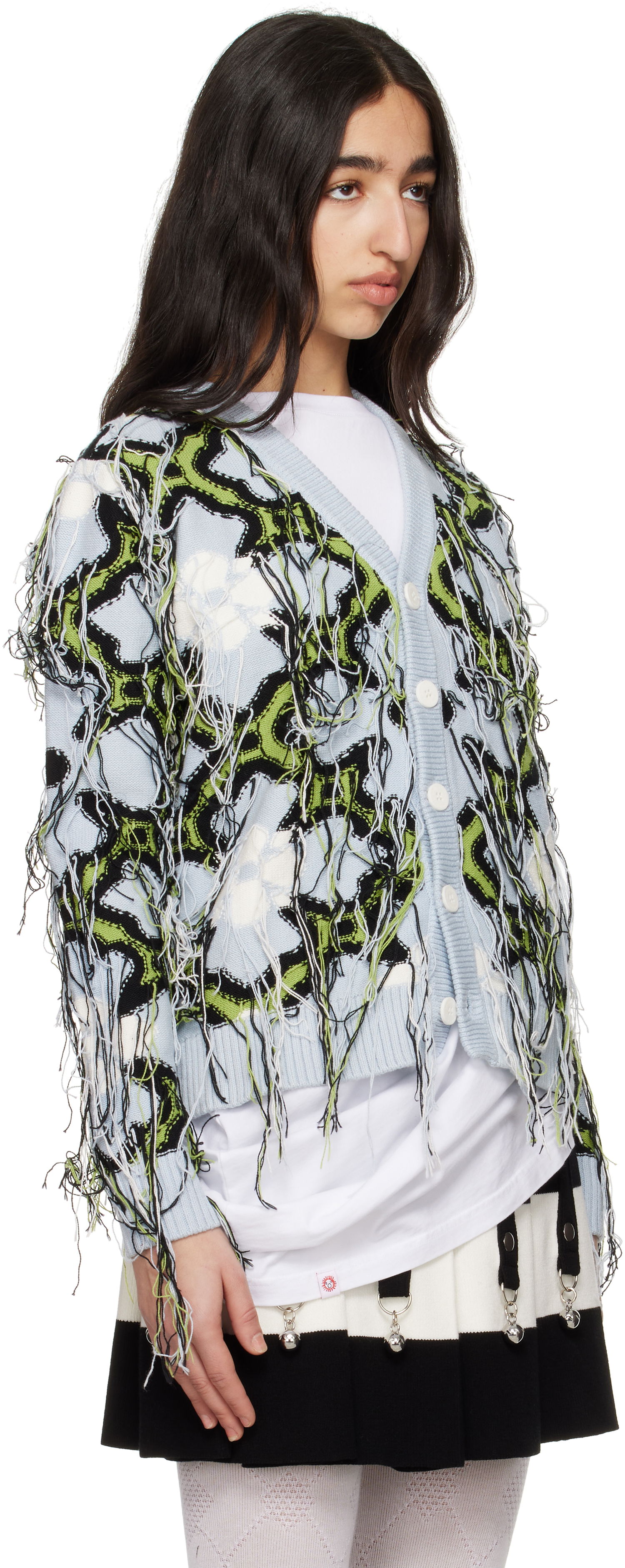 Pleteni pulover Charles Jeffrey Loverboy Charles Jeffrey LOVERBOY Guddle Knit Cardigan Modra | 54090501, 1