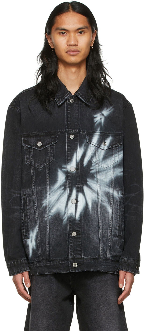 Jakna We11done We11done Graphic Print Denim Jacket Črna | WD-DJ1-22-356-U-WB, 0