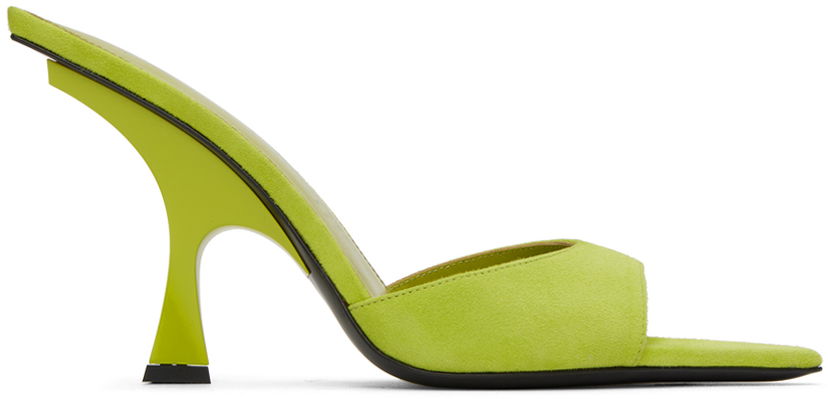 Modni dodatki The Attico Attico Ester Suede Mules Zelena | 242WS789 L007