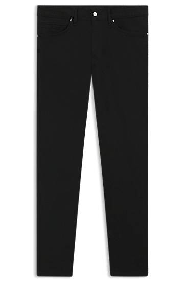 Kavbojke BOSS Porsche x BOSS Tapered-Fit Stretch Denim Jeans Črna | 50550924
