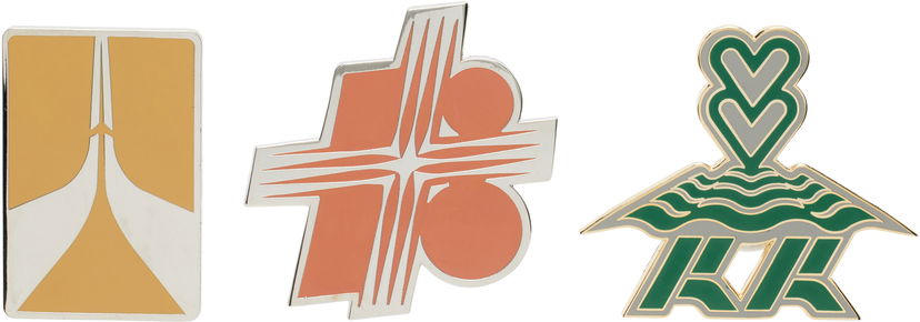 Zatiči KIKO KOSTADINOV Kiko Kostadinov Sunrise Brooch Set Oranžna | KKWSS25ACC04-127