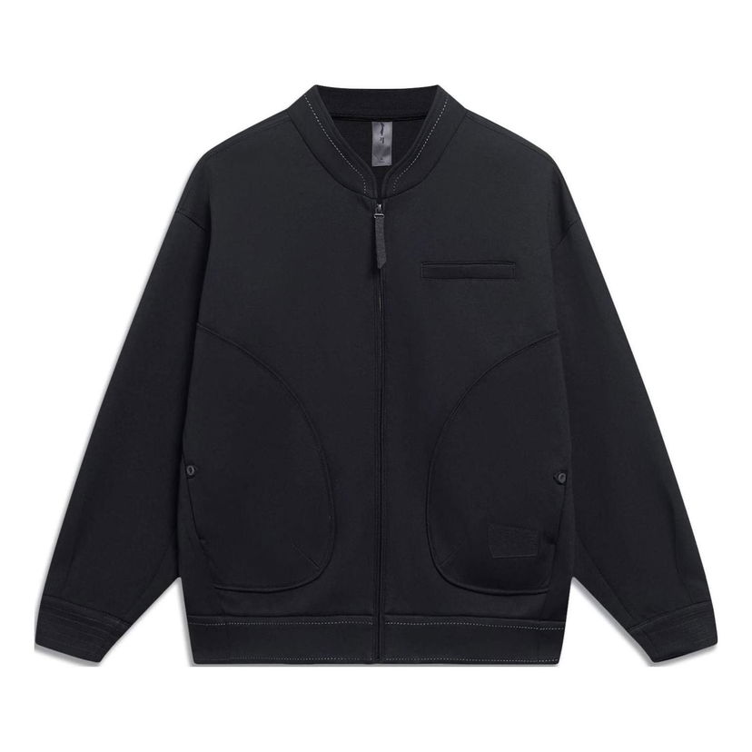 Jakna Li-Ning Jackie Chan Knit Baseball Jacket Črna | AFDT113-1