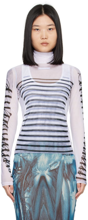 Majica Jean Paul Gaultier Jean Paul Gaultier Striped Turtleneck Top Bela | 24/30-F-TO198-J559-015900, 0
