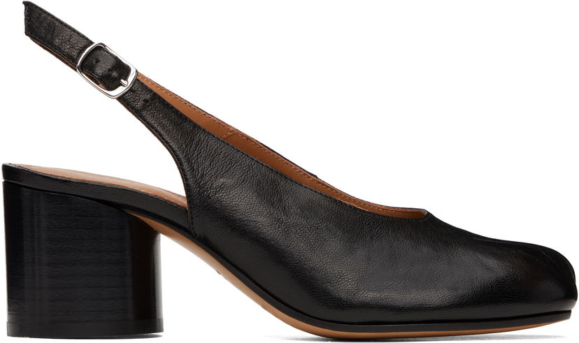 Superge in čevlji Maison Margiela Maison Margiela Tabi Leather Slingback Heels Črna | S58WL0210 P3753