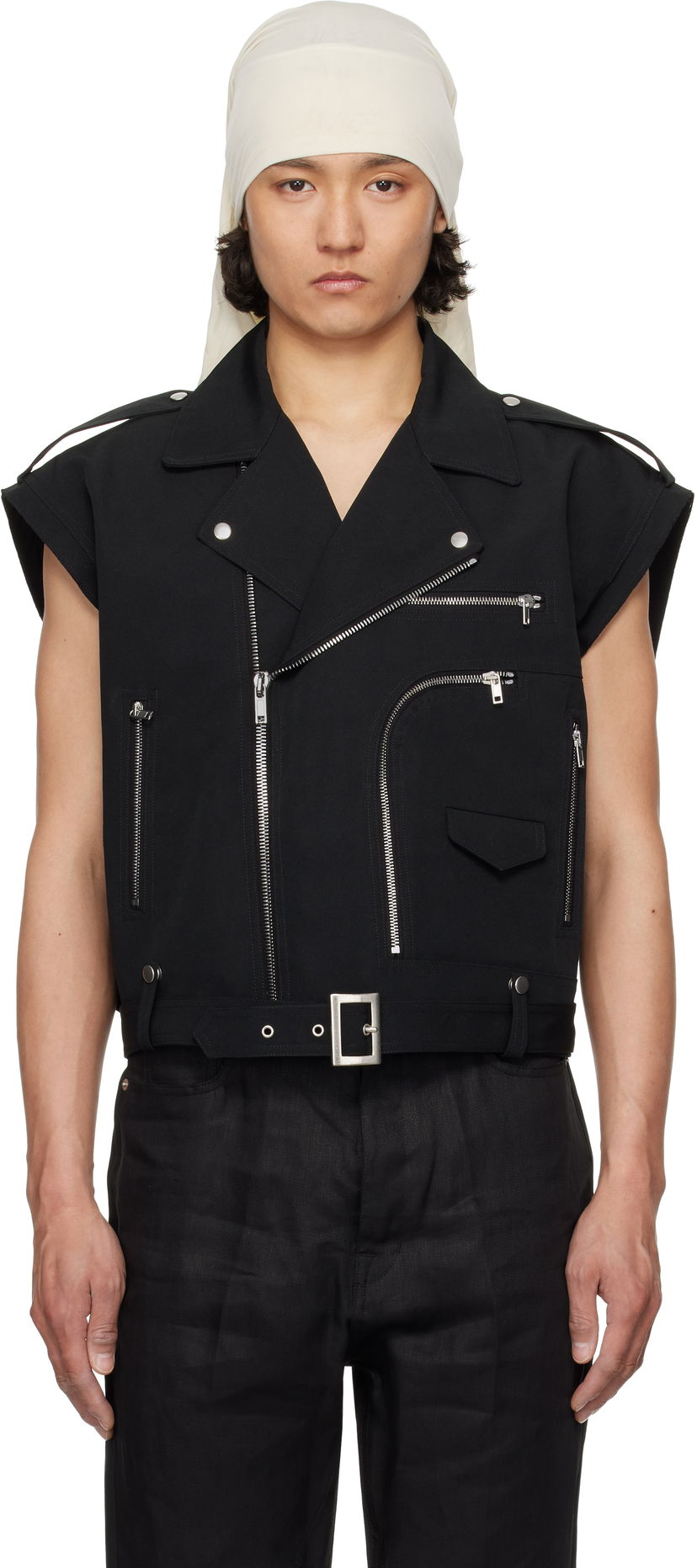 Telovnik Rick Owens Rick Owens Bauhaus Stooges Cropped Vest Črna | RL01E5716 PCVS