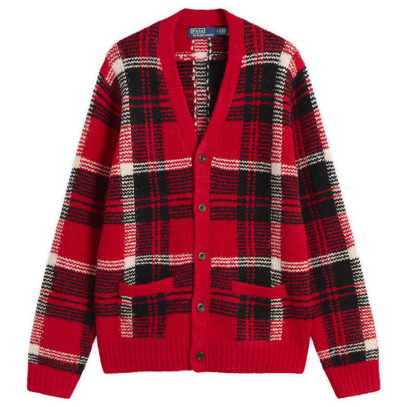 Pleteni pulover Polo by Ralph Lauren Check Cardigan Večbarvna | 710980843001-Red