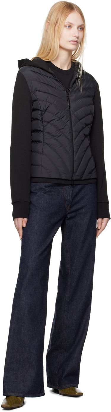 Pulover Moncler Moncler Zip Up Hooded Down Cardigan Črna | K10938G00020809KZ, 4