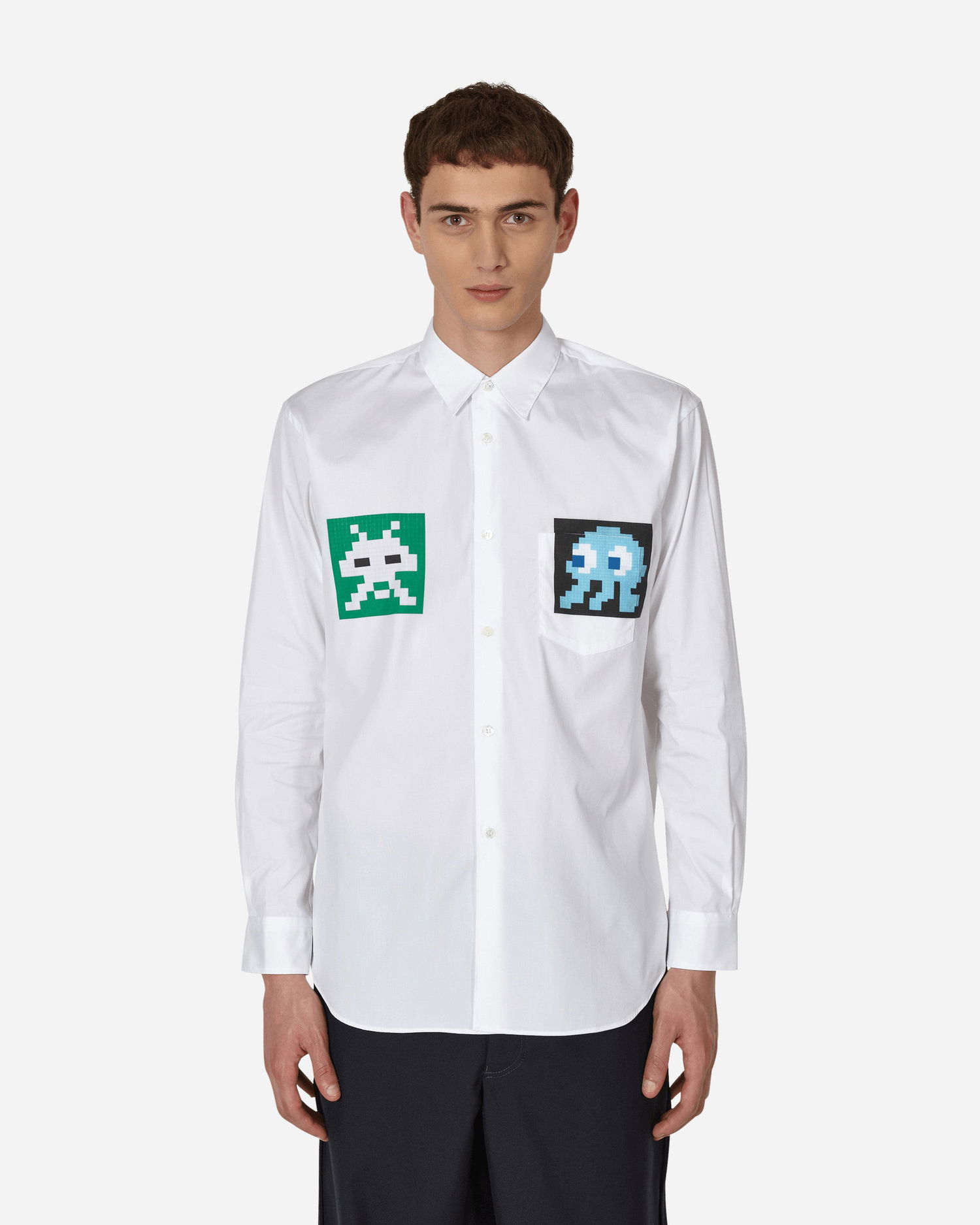 Srajce Comme des Garçons Invader Poplin Shirt Bela | FJ-B028-W22 1, 1