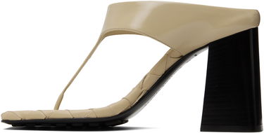 Nega čevljev Bottega Veneta Bottega Veneta Marella Thong Heeled Sandals Bež | 817500 V3H90, 2