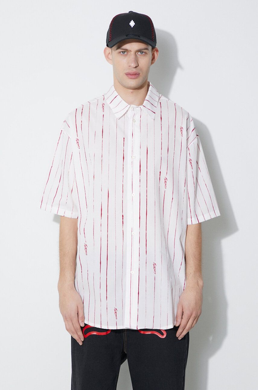 Srajce Marcelo Burlon Oversized Shirt With Print Bela | CMGG004S24FAB0010128, 0