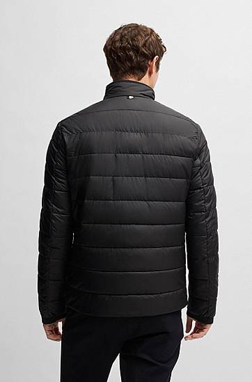 Puhovka BOSS Regular-Fit Water-Repellent Jacket Črna | 50519237, 1