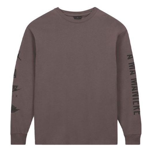 Pleteni pulover Jordan A Ma Maniere x Air Jordan Long Sleeve Tee Rjava | CV3448-281