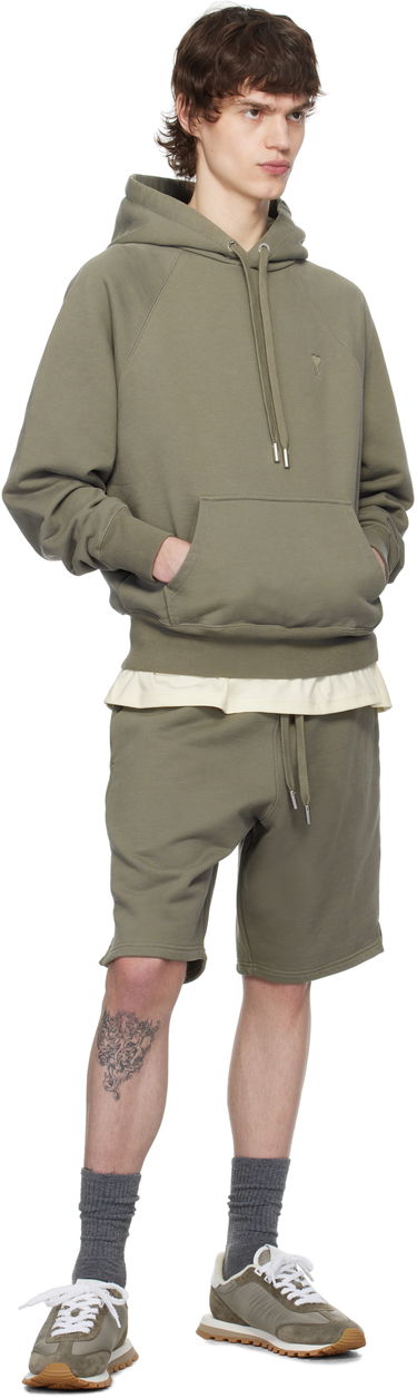 Pulover AMI AMI Paris Ami de Coeur Cotton Hoodie Zelena | USW274.747, 3