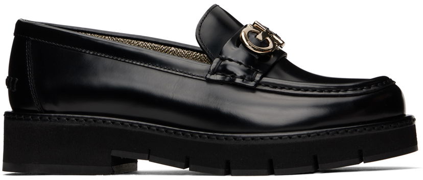 Superge in čevlji FERRAGAMO Salvatore Ferragamo Ofelia Lug Sole Loafers Črna | 01E651 - 758088