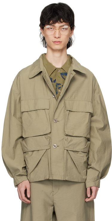 Jakna LEMAIRE LEMAIRE Light Button-Up Jacket Zelena | OW1059 LF1234, 0