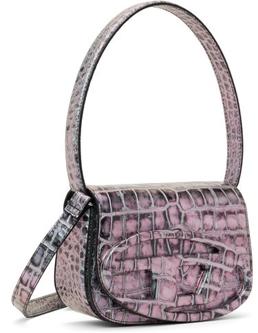 Torba za čez ramo Diesel 1dr Crocodile-Embossed Shoulder Bag Modra | X08396 P8247, 4