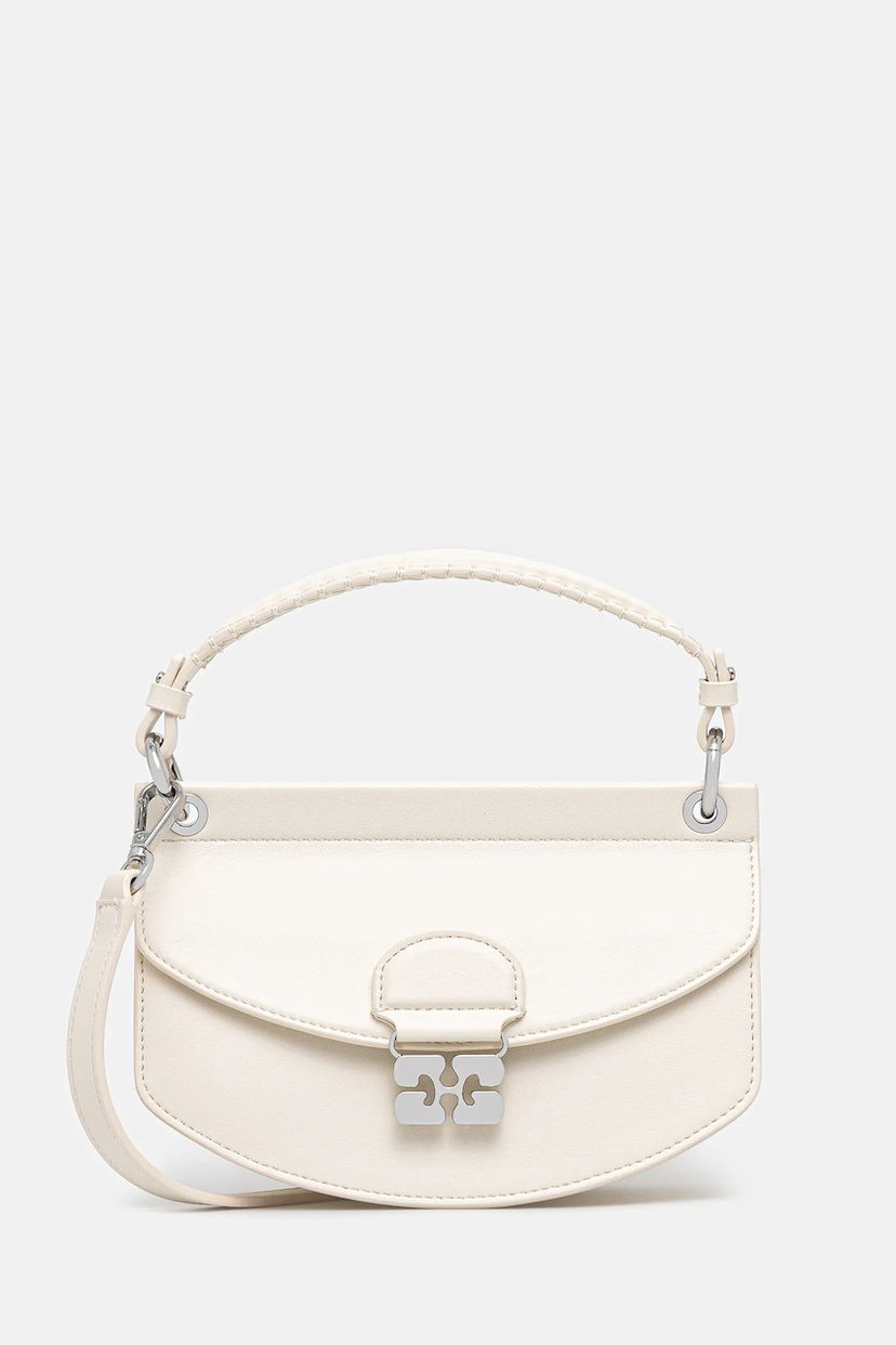 Torbica GANNI GANNI Apo-G Mini Top Handle Bag Bela | A6521