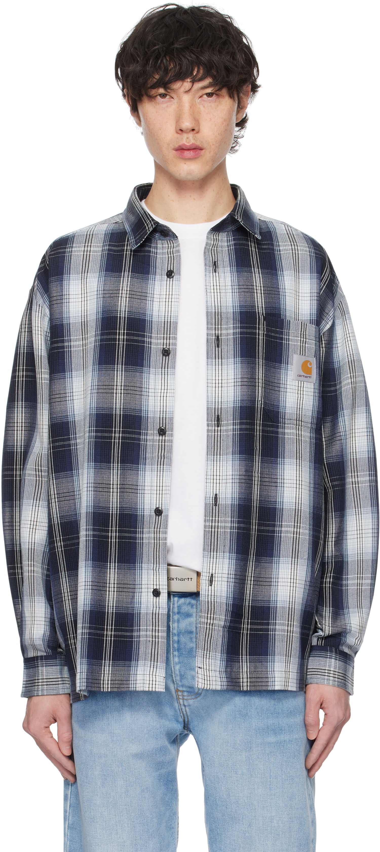Srajce Carhartt WIP Work In Progress Blanton Check Shirt Modra | I034379, 0